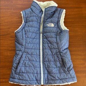 The North Face Heathered Blue Quilted Vest